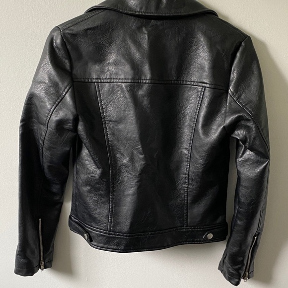 Forever 21 Black Faux Leather Jacket S - Picture 6 of 11